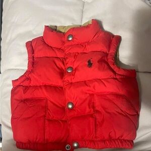 Ralph Lauren Tan/Red Puffer Vest